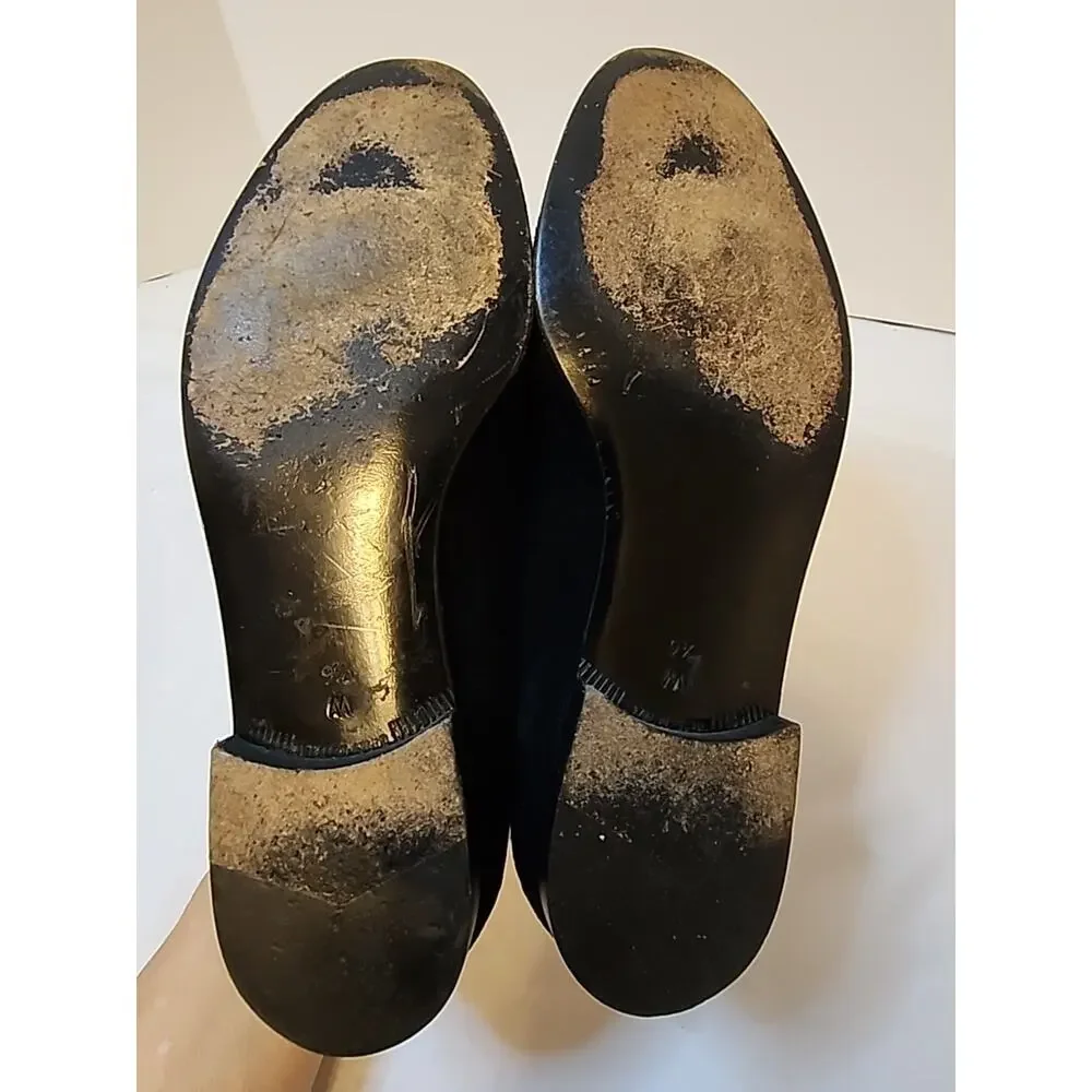 Vintage To Boot Mens Black Suede Slip On Loafers 9.5 V419